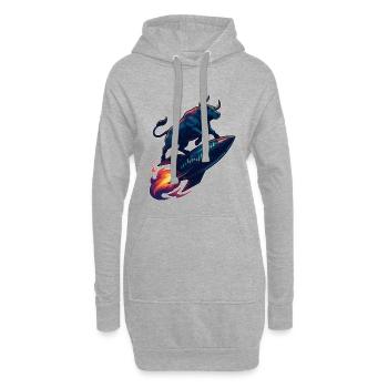 Stock Bull Bull Chart Profit Rocket Gift - Sweat-shirt à capuche long Femme - gris chiné - Devant