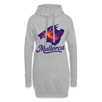 Mallorca Insel Urlaub Silhouette Sommer Geschenk - Hoodie-Kleid - Grau meliert - Vorne