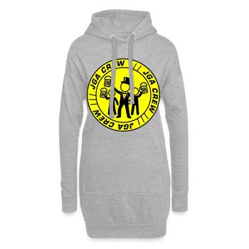 Conception de logo d’équipage d’enterrement de vie de garçon - Sweat-shirt à capuche long Femme - gris chiné - Devant