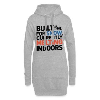 Conçu pour les amateurs de chiens Husky des neiges - Sweat-shirt à capuche long Femme - gris chiné - Devant