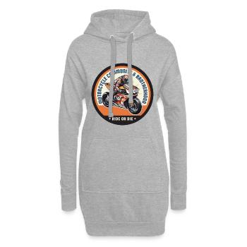 Biker-Community und Fraternität - Hoodie-Kleid - Grau meliert - Vorne