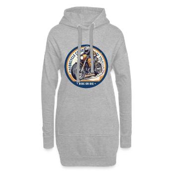 Motard Vintage Émotion Ride - Sweat-shirt à capuche long Femme - gris chiné - Devant