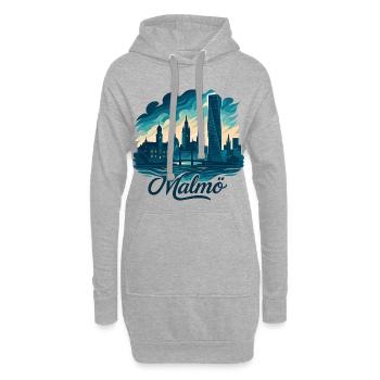 Malmö Stadt Schweden cool maritim Geschenk - Hoodie-Kleid - Grau meliert - Vorne