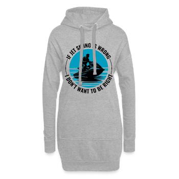 Jet Ski amusant pour les amateurs de sports nautiques - Sweat-shirt à capuche long Femme - gris chiné - Devant