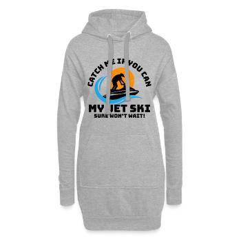 Jetski-Fahrer Sommer Wassersport - Hoodie-Kleid - Grau meliert - Vorne