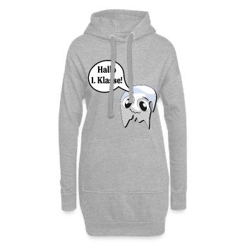 Einschulung Schulkind 1. Klasse Grundschule Geist - Hoodie-Kleid - Grau meliert - Vorne