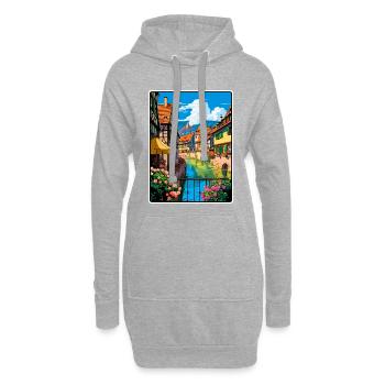 Colmar, Frankreich, Vintage-Reiseplakat Cityscape WPA - Hoodie-Kleid - Grau meliert - Vorne