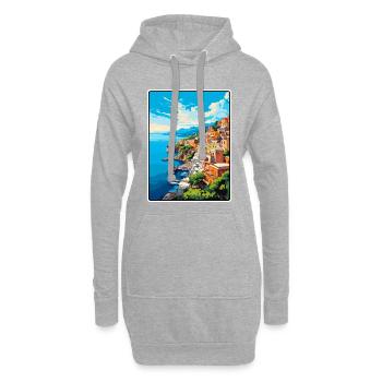 Sorrento Italien Vintage-Reiseplakat Stadtbild WPA - Hoodie-Kleid - Grau meliert - Vorne