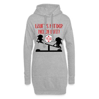 DIÄT SPRÜCHE - ABNEHMEN - HAIFISCHE - Hoodie-Kleid - Grau meliert - Vorne