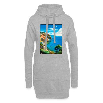 Sorrento Italien Vintage-Reiseplakat Stadtbild WPA - Hoodie-Kleid - Grau meliert - Vorne