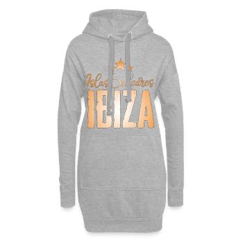 Ibiza Insel Stars Design - Hoodie-Kleid - Grau meliert - Vorne