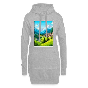 Tirol Österreich Vintage-Reiseplakat Cityscape WPA - Hoodie-Kleid - Grau meliert - Vorne