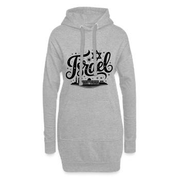 Israel - Souvenir Design - Hoodie-Kleid - Grau meliert - Vorne