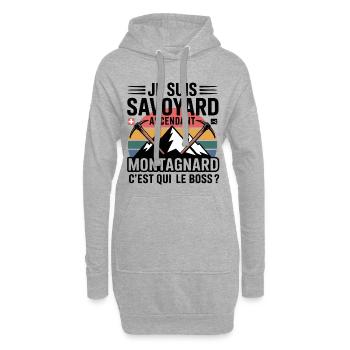 Berg und Zinnen, Spitzname der Himmelfahrt - Hoodie-Kleid - Grau meliert - Vorne
