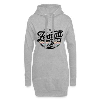Zermatt - Souvenir Design - Hoodie-Kleid - Grau meliert - Vorne