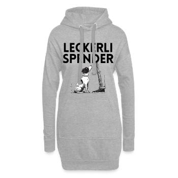Leckerli-Spender - Hoodie-Kleid - Grau meliert - Vorne