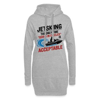 Citation amusante de jetski qui tourne en rond - Sweat-shirt à capuche long Femme - gris chiné - Devant