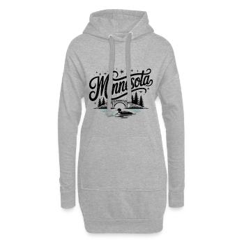 Minnesota - Souvenir États-Unis State Design - Sweat-shirt à capuche long Femme - gris chiné - Devant
