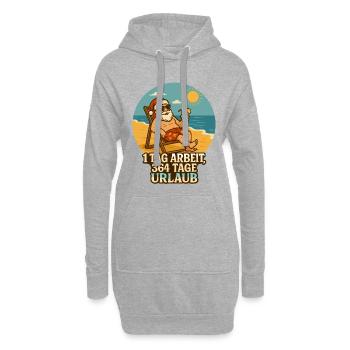 Emploi de rêve : 1 jour de travail, 364 jours de vacances - Sweat-shirt à capuche long Femme - gris chiné - Devant