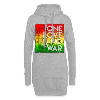 Déclaration de paix dans le design de l’arc-en-ciel - Sweat-shirt à capuche long Femme - gris chiné - Devant