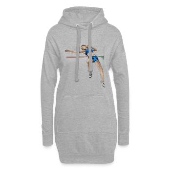 Hochsprung - Hoodie-Kleid - Grau meliert - Vorne