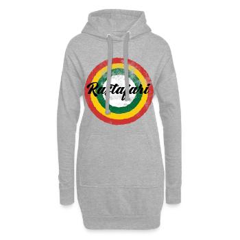 Conception de la roue chromatique rastafari - Sweat-shirt à capuche long Femme - gris chiné - Devant