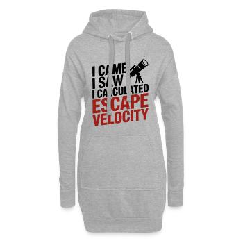 Astronomie-Planeten-Liebhaber - Hoodie-Kleid - Grau meliert - Vorne