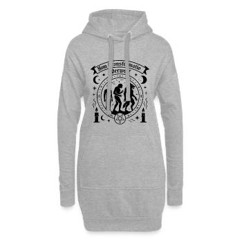 Transformation du loup-garou humain - Sweat-shirt à capuche long Femme - gris chiné - Devant