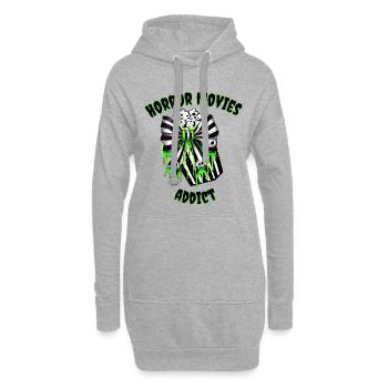 Horrorfilme Addict Geschenk Design - Hoodie-Kleid - Grau meliert - Vorne