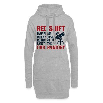 L'observatoire Red Shift est en retard - Sweat-shirt à capuche long Femme - gris chiné - Devant
