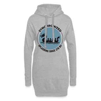 Drachenboot-Rennteam - Hoodie-Kleid - Grau meliert - Vorne