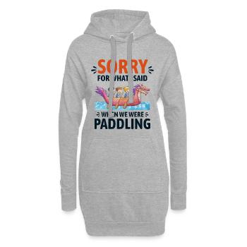 Drachenboot-Rennmannschaft - Hoodie-Kleid - Grau meliert - Vorne
