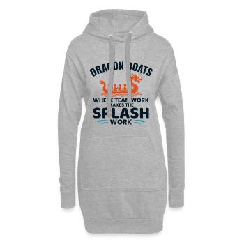 Drachenboot-Rennmannschaft - Hoodie-Kleid - Grau meliert - Vorne