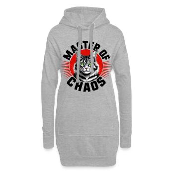 Meister der Chaoskatze - Hoodie-Kleid - Grau meliert - Vorne