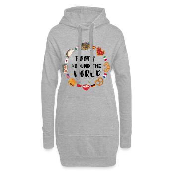 Essen aus aller Welt  - Hoodie-Kleid - Grau meliert - Vorne