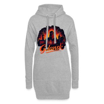 Danzig Gdańsk Goldene Stadt Ostsee Polen Geschenk - Hoodie-Kleid - Grau meliert - Vorne