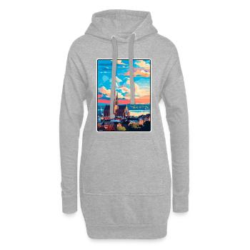 Maastricht Niederlande Reiseplakat Stadtbild WPA - Hoodie-Kleid - Grau meliert - Vorne