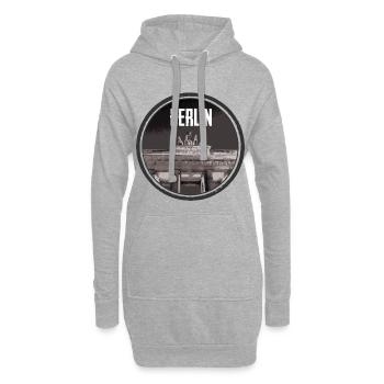 Conception de l’architecture urbaine de Berlin - Sweat-shirt à capuche long Femme - gris chiné - Devant