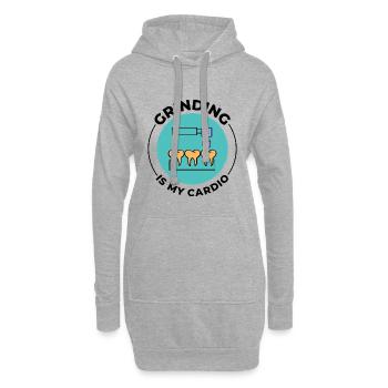 Dentaltechniker Stolz Design - Hoodie-Kleid - Grau meliert - Vorne