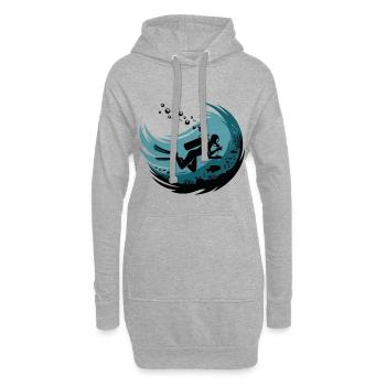 Plongées profondes sous-marines Motivation - Sweat-shirt à capuche long Femme - gris chiné - Devant