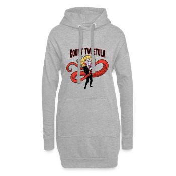 Vampire Tordu Meme Design - Sweat-shirt à capuche long Femme - gris chiné - Devant