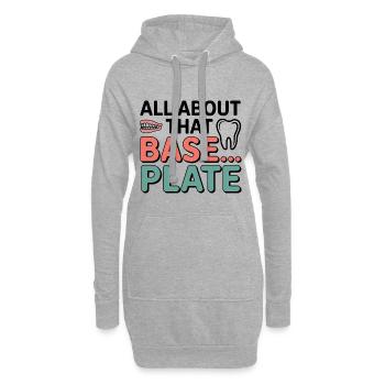 Plaque de base de technicien de laboratoire dentaire - Sweat-shirt à capuche long Femme - gris chiné - Devant