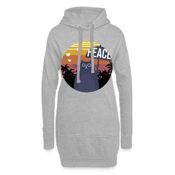Cat Peace - Hoodie-Kleid - Grau meliert - Vorne