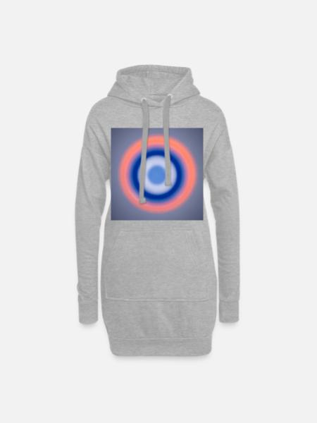 Pfauenkreis - Hoodie-Kleid - Grau meliert