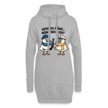 Seagulls Acclamations au bord de la mer - Sweat-shirt à capuche long Femme - gris chiné - Devant