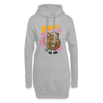 Pony Liebe - Hoodie-Kleid - Grau meliert - Vorne