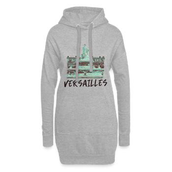 Versailles célèbre Fontaine baroque - Sweat-shirt à capuche long Femme - gris chiné - Devant