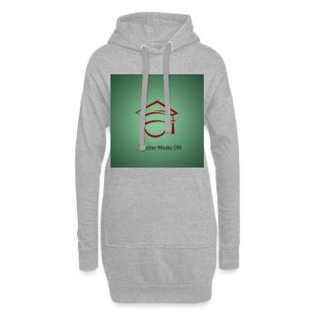 « T-shirt La connaissance, c’est le pouvoir » - Sweat-shirt à capuche long Femme - gris chiné - Devant