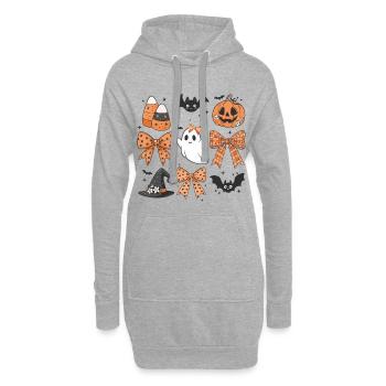 Halloween gruselig - Hoodie-Kleid - Grau meliert - Vorne