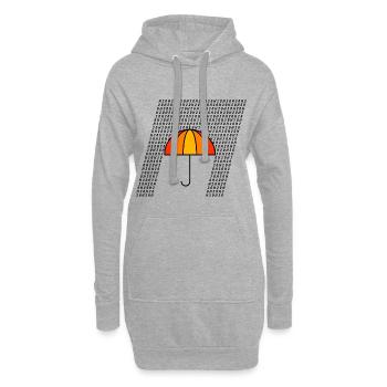 Typo Regen - Hoodie-Kleid - Grau meliert - Vorne